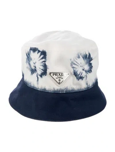 Pre-owned Prada Tye Dye Bucket Hat In Blue