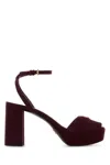 Prada Tyrian Purple Suede Sandals