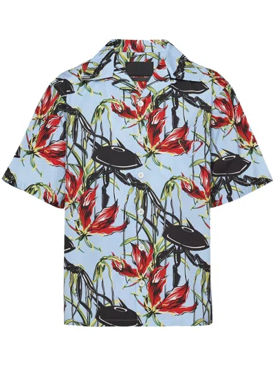 PRADA UFO-PRINT COTTON SHIRT
