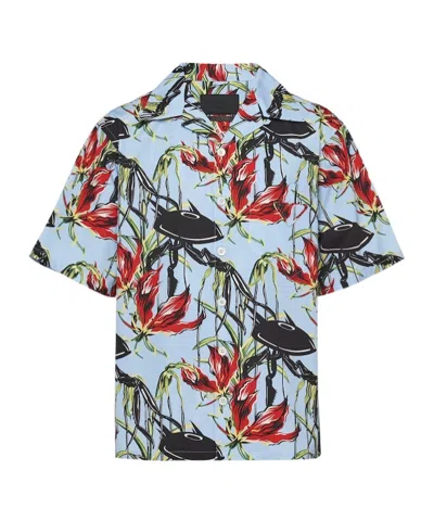 PRADA PRADA ALLOVER GRAPHIC PRINTED SHIRT
