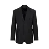 Prada Single-breasted Blazer In Mohair And Wool In Black