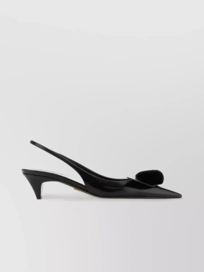 PRADA UNIQUE POINTED TOE LEATHER PUMPS