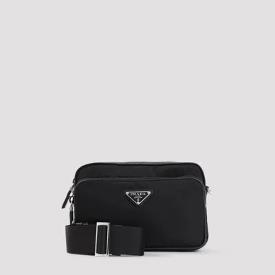 Prada Unisex Re-nylon And Saffiano Leather Shoulder Bag In Purple
