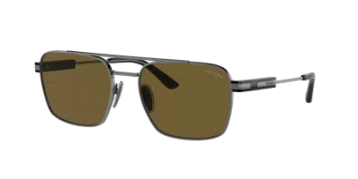 Prada Unisex Sunglasses Pr 67zs In Brown