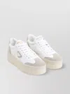 Prada Urban Lamb Leather Sneakers In White