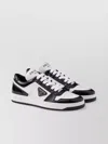 Prada Urban Leather Sneakers Featuring Contrast Panels In White