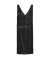 Prada Nappa Leather Patchwork Dress In Black