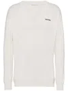 Prada V-neck Knitwear Sweater Long Sleeves In Bianco