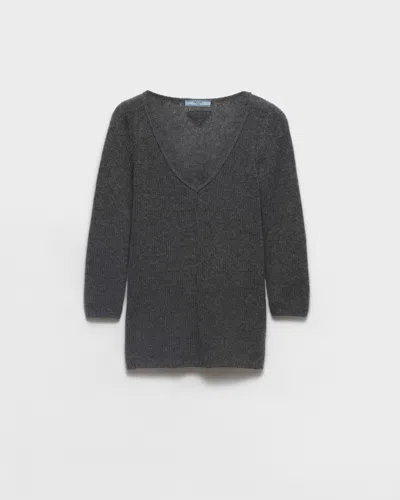 Prada V-neck Cashmere Sweater