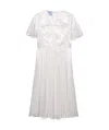 Prada Besticktes Midikleid Aus Satin In White