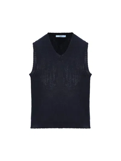 PRADA V-NECK KNITTED VEST