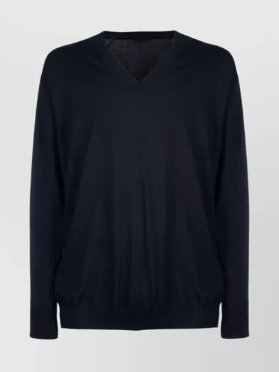 Prada V-neck Knitwear Sweater Long Sleeves