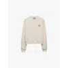 Prada Sweatshirt Aus Baumwolle Mit V-ausschnitt In Neutral