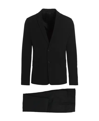 Prada V-neck Long-sleeved Suit Coat  Pantsuit In Black