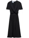 Prada Kleid Aus Marocain In Black