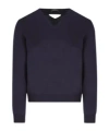Prada V-neck Sweater In Blue