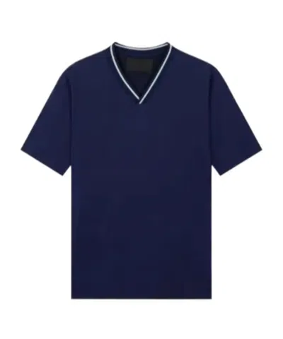 Prada V-neck T-shirt In Black