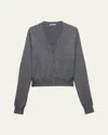 Prada V-neck Knitwear With Classic Silhouette And Refined Details In F0480 Ardesia