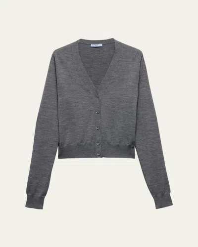 PRADA V-NECK WOOL CARDIGAN