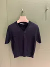 Prada V-neck Wool Sweater In Blue