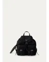 Prada Vela Leather-trim Re-nylon Backpack In White