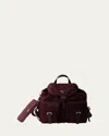 Prada Vela Medium Recycled Nylon Backpack In Purple