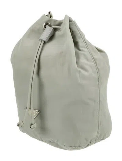 Pre-owned Prada Vela Nylon Backpack In Green