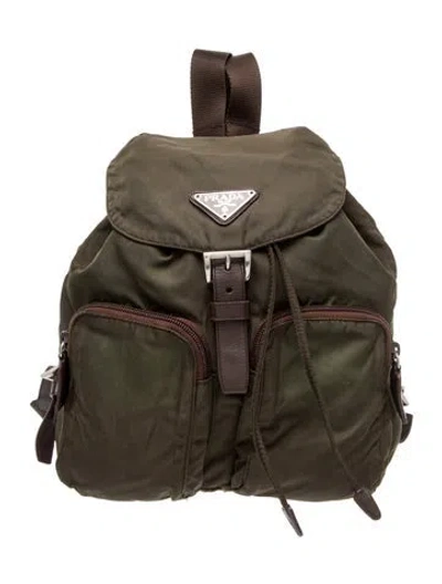 Pre-owned Prada Vela Nylon Backpack In Multi