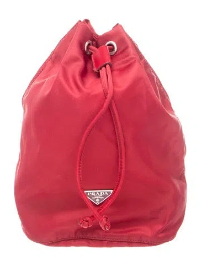 Pre-owned Prada Vela Nylon Backpack Vintage In Red