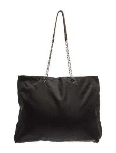 Pre-owned Prada Vela Nylon Tote Vintage In Black