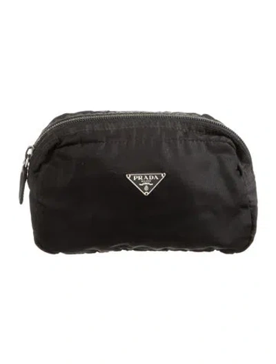 Pre-owned Prada Vela Pouch In Black