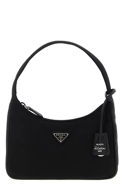 Prada Vela Shoulder Bag In Black