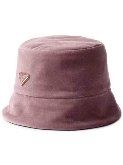 PRADA VELVET BUCKET HAT