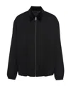 Prada Velvet-collar Wool Jacket In Black