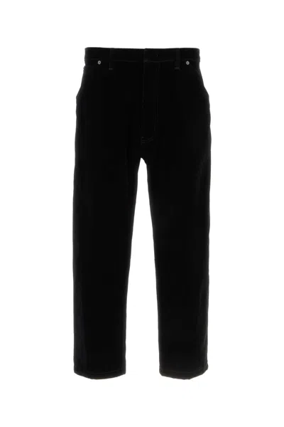 Prada Cotton-viscose Blend Trousers In Black