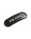 Prada Velvet Hair Clip In Brown