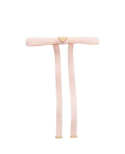 Prada Velvet Hair Clip In Pink