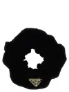 Prada Triangle Logo Enamel Scrunchie