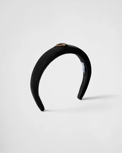 Prada Re-nylon Headband In Black