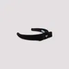 Prada Triangle Logo Velvet Headband In Nero