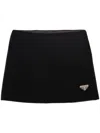 Prada Velvet Min Iskirt In Black