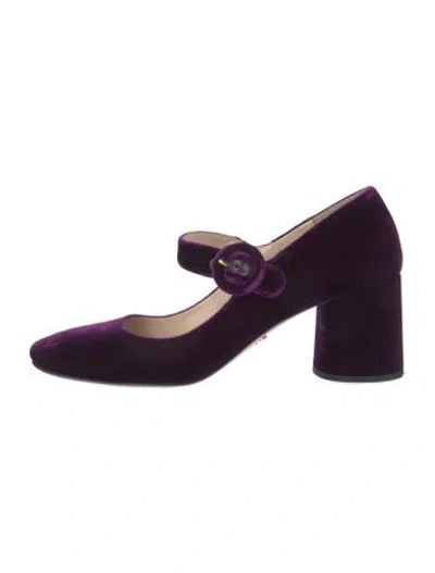 Pre-owned Prada Velvet In Purple