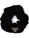 Prada Velvet Scrunchie In Black