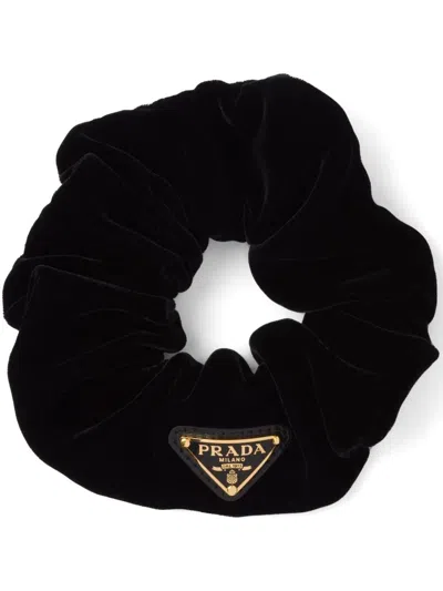 Prada Velvet Scrunchie In Black
