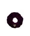 Prada Triangle-logo Velvet Scrunchie In Plum Color
