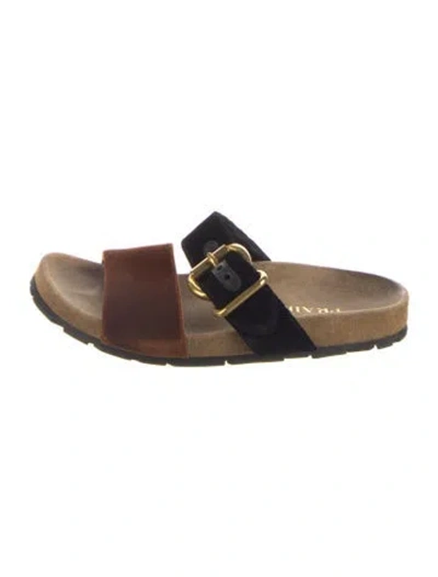 Pre-owned Prada Velvet Slides In Brown