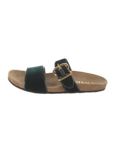 Pre-owned Prada Velvet Slides In Multi