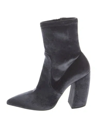 Pre-owned Prada Velvet Sock Boots In Blue