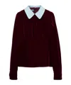 Prada Top Aus Samt In Burgundy