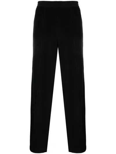 Prada Velvet Track Pants In Black